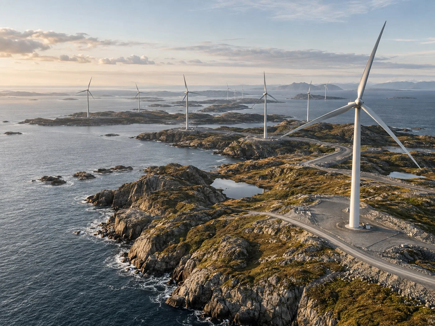 Coastal wind turbines